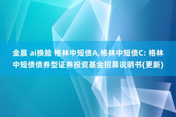 金晨 ai换脸 格林中短债A，格林中短债C: 格林中短债债券型证券投资基金招募说明书(更新)