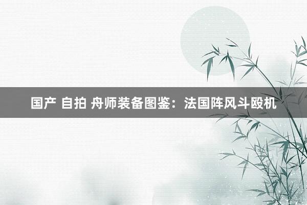 国产 自拍 舟师装备图鉴：法国阵风斗殴机