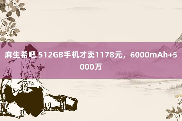 麻生希吧 512GB手机才卖1178元，6000mAh+5000万