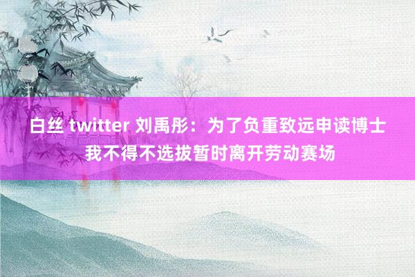 白丝 twitter 刘禹彤：为了负重致远申读博士 我不得不选拔暂时离开劳动赛场