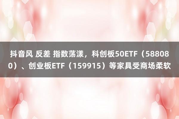 抖音风 反差 指数荡漾，科创板50ETF（588080）、创业板ETF（159915）等家具受商场柔软