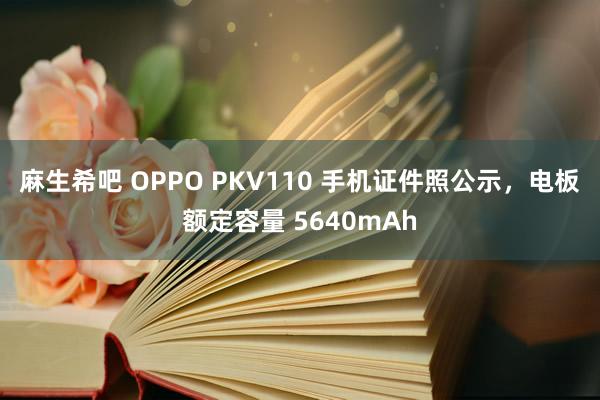 麻生希吧 OPPO PKV110 手机证件照公示，电板额定容量 5640mAh
