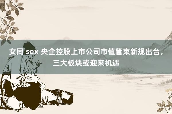 女同 sex 央企控股上市公司市值管束新规出台，三大板块或迎来机遇