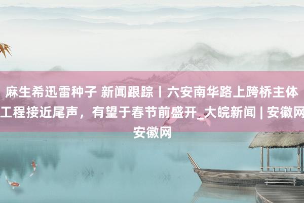 麻生希迅雷种子 新闻跟踪丨六安南华路上跨桥主体工程接近尾声，有望于春节前盛开_大皖新闻 | 安徽网