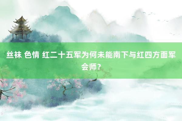 丝袜 色情 红二十五军为何未能南下与红四方面军会师？