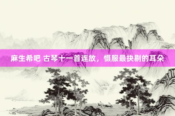 麻生希吧 古琴十一首连放，慑服最抉剔的耳朵