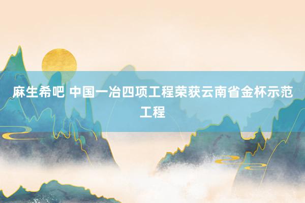 麻生希吧 中国一冶四项工程荣获云南省金杯示范工程