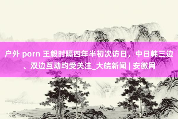 户外 porn 王毅时隔四年半初次访日，中日韩三边、双边互动均受关注_大皖新闻 | 安徽网