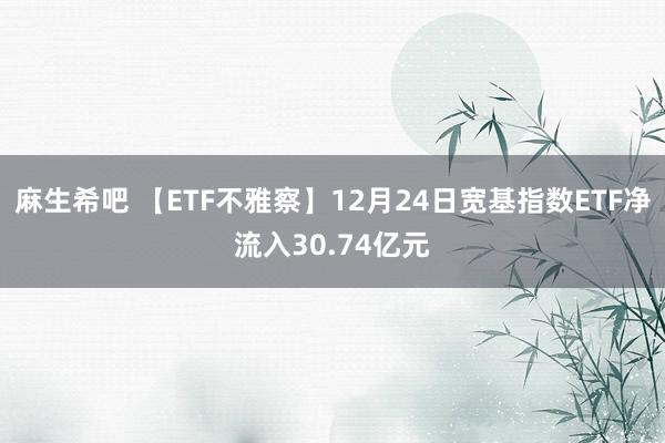 麻生希吧 【ETF不雅察】12月24日宽基指数ETF净流入30.74亿元