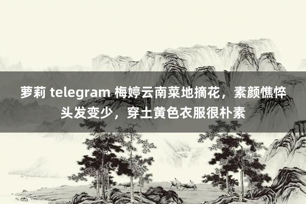 萝莉 telegram 梅婷云南菜地摘花，素颜憔悴头发变少，穿土黄色衣服很朴素