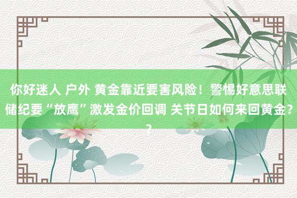 你好迷人 户外 黄金靠近要害风险！警惕好意思联储纪要“放鹰”激发金价回调 关节日如何来回黄金？