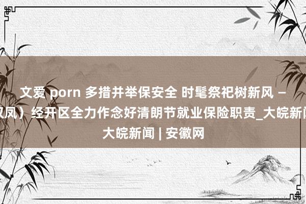 文爱 porn 多措并举保安全 时髦祭祀树新风 ——长丰（双凤）经开区全力作念好清朗节就业保险职责_大皖新闻 | 安徽网