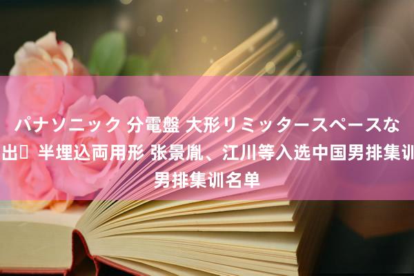 パナソニック 分電盤 大形リミッタースペースなし 露出・半埋込両用形 张景胤、江川等入选中国男排集训名单