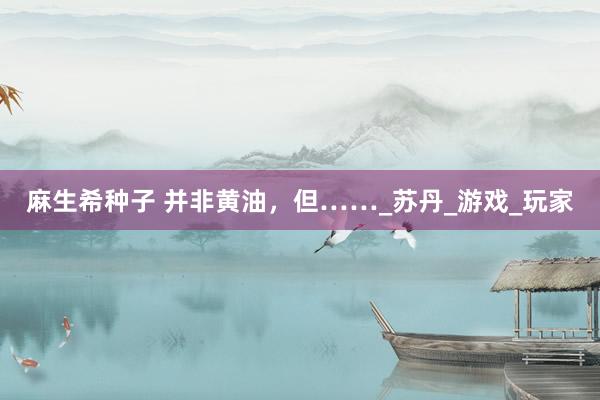 麻生希种子 并非黄油，但……_苏丹_游戏_玩家