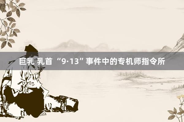 巨乳 乳首 “9·13”事件中的专机师指令所