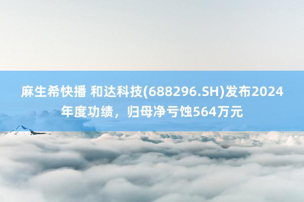 麻生希快播 和达科技(688296.SH)发布2024年度功绩，归母净亏蚀564万元