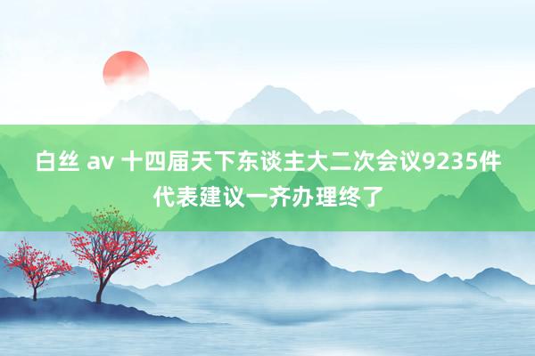白丝 av 十四届天下东谈主大二次会议9235件代表建议一齐办理终了