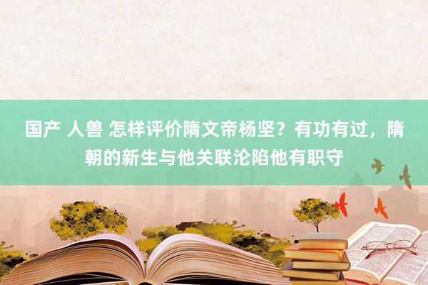 国产 人兽 怎样评价隋文帝杨坚？有功有过，隋朝的新生与他关联沦陷他有职守
