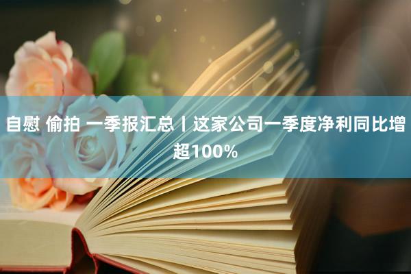 自慰 偷拍 一季报汇总丨这家公司一季度净利同比增超100%