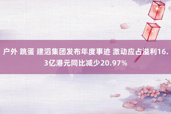 户外 跳蛋 建滔集团发布年度事迹 激动应占溢利16.3亿港元同比减少20.97%